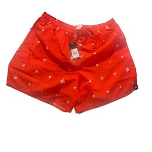 Adidas Men's Orange Patterned Swim Trunks - 2XL NWT